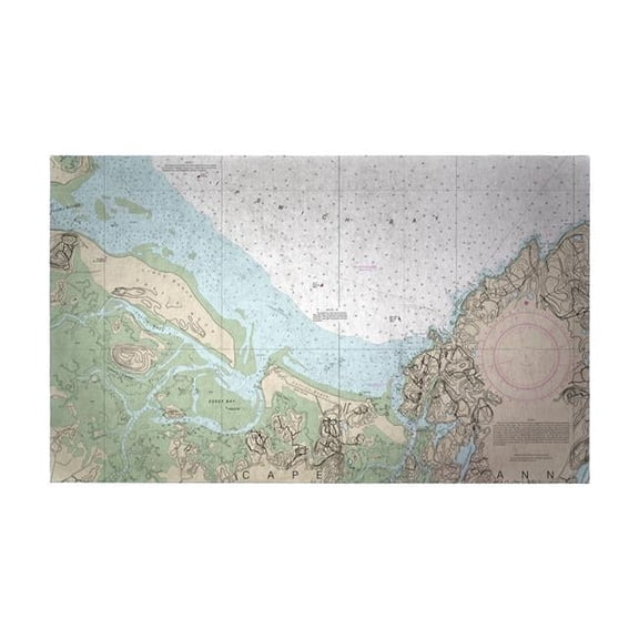 Betsy Drake DM13279EX 18 x 26 in. Essex Bay & Essex River, MA Nautical Map Door Mat