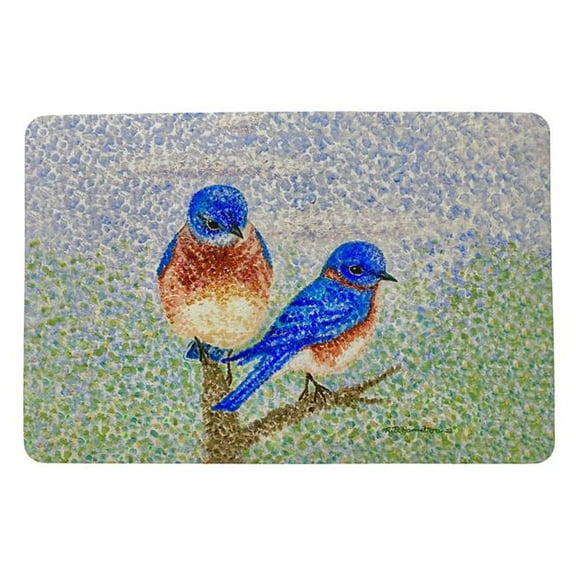 Betsy Drake DM1345 18 x 26 in. Two Blue Birds Door Mat