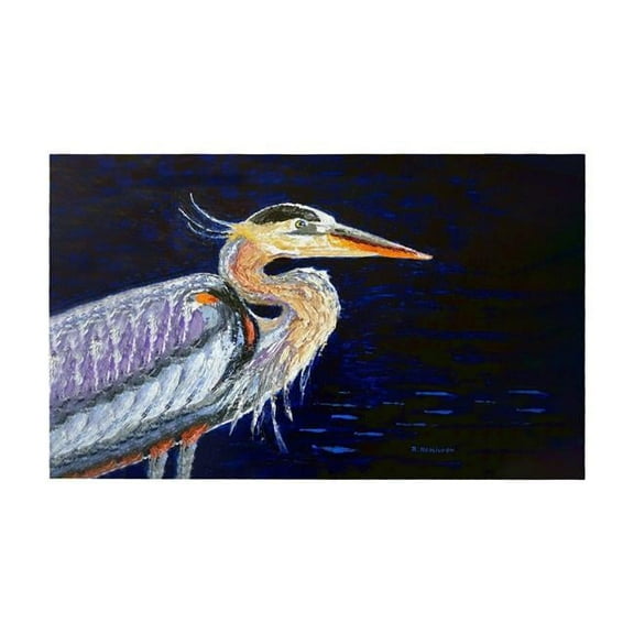 Betsy Drake DM1353G 30 x 50 in. Palette Blue Heron Door Mat
