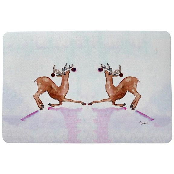 Betsy Drake Interiors Dancing Deer Door Mat 18x26