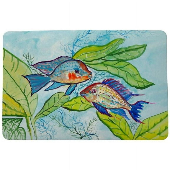 Betsy Drake DM642 Pair of Fish Door Mat - 18 x 26 in.