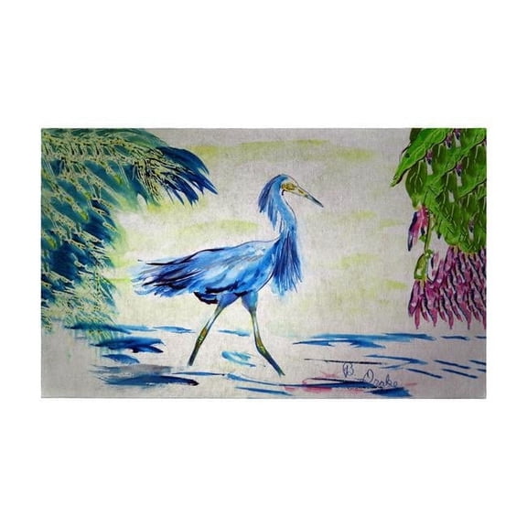 Betsy Drake DM810 Blue Egret Door Mat - 18 x 26 in.