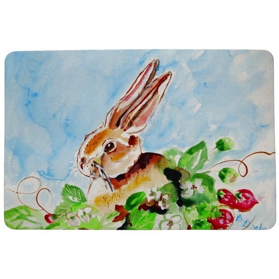 Betsy Drake DM816 Jack Rabbit Left Door Mat - 18 x 26 in.