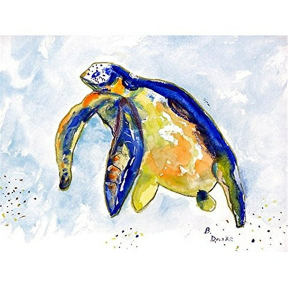 Betsy Drake DM952G 30 x 50 in. Blue Sea Turtle Door Mat