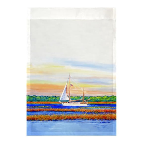 Betsy Drake FL1075 12.5 x 18 in. Marsh Sailing Flag