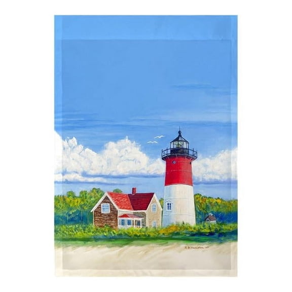 Betsy Drake FL1120 12.5 x 18 in. Nauset Lighthouse, Cape Cod, MA Flag