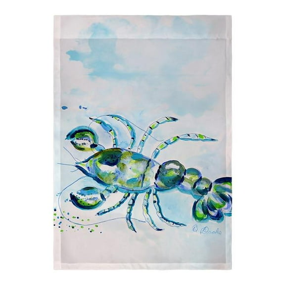 Betsy Drake FL1140 12.5 x 18 in. Blue Crayfish Flag