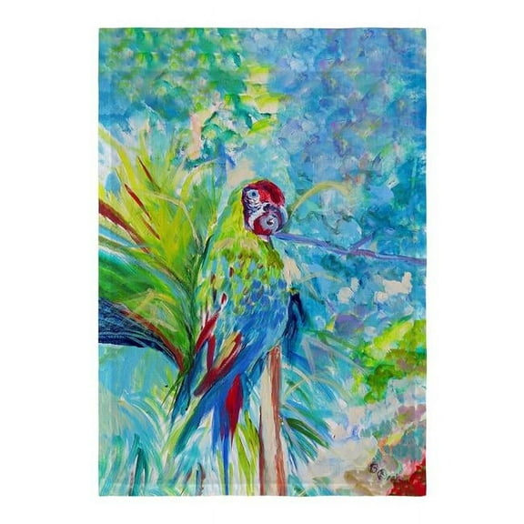 Betsy Drake FL1153 12.5 x 18 in. Green Parrot II Flag