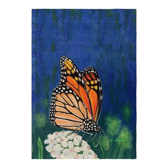 Betsy Drake FL1212 Monarch & Flower Garden Flag - 12.5 x 18 in.