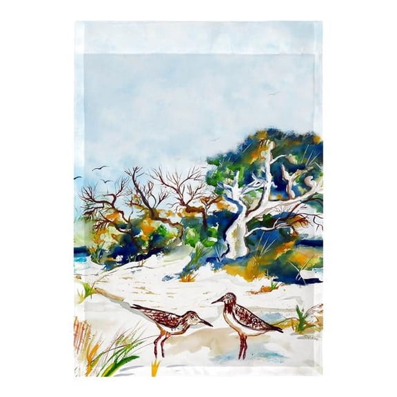 Betsy Drake FL487 12.5 x 18 in. Trees & Beach Flag