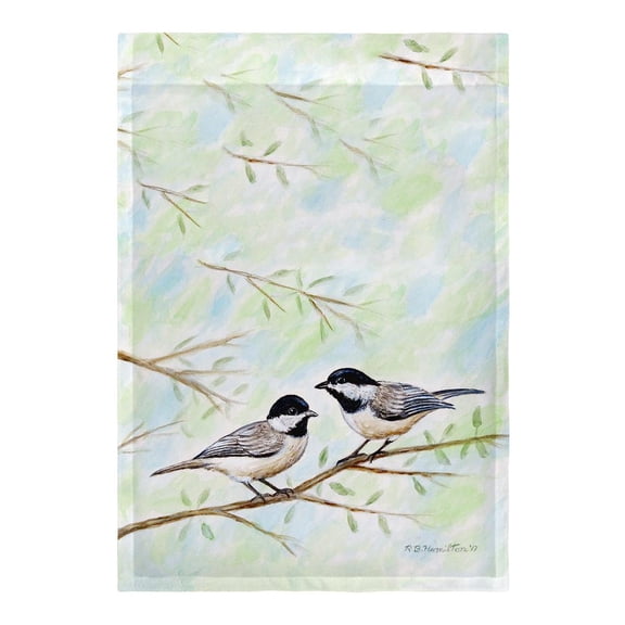Betsy Drake Interiors Dick's Chickadee Flag 12.5x18
