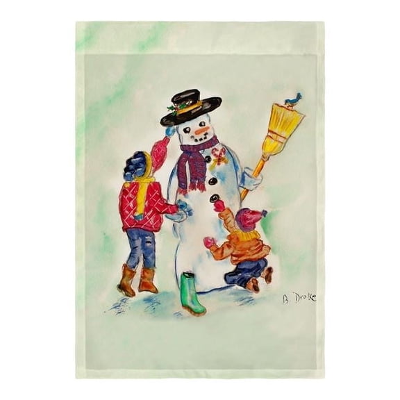 Betsy Drake FL903 Snowman Flag - 12.5 x 18 in.