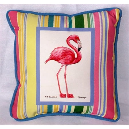 Betsy Drake Flamingo Small Outdoor-Indoor Pillow 11''x14''