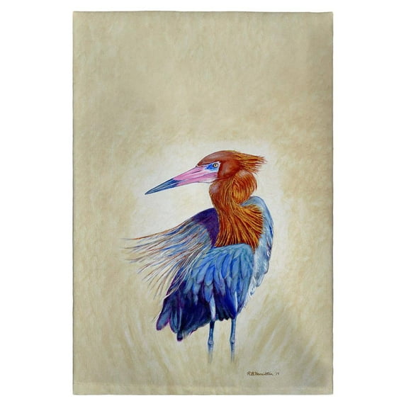 Betsy Drake Interiors Reddish Egret Portrait Guest Towel