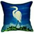 thumbnail image 1 of Betsy Drake Great Egret Large Indoor/Outdoor Pillow 18x18, 1 of 3