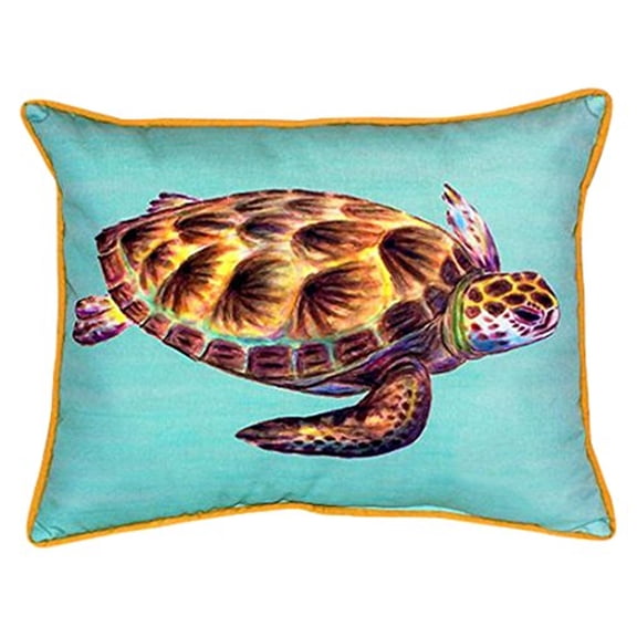Betsy Drake HJ044C 16 x 20 in. Green Sea Turtle Teal Large Indoor & Outdoor Pillow