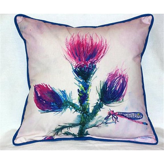 Betsy Drake HJ082 Thistle Large Indoor-Outdoor Pillow 16 in. x 20 in.