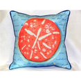 thumbnail image 1 of Betsy Drake HJ092B Coral Sand Dollar - Blue Large Indoor-Outdoor Pillow 16 in. x 20 in., 1 of 1