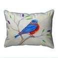 thumbnail image 1 of Betsy Drake HJ1050 16 x 20 in. Dicks Blue Bird Large Indoor & Outdoor Pillow, 1 of 2