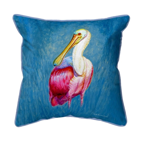 Betsy Drake HJ1132 18 x 18 in. Spoonbill Portrait Indoor & Outdoor Pillow, Large