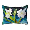 thumbnail image 1 of Betsy Drake HJ1139 16 x 20 in. White Lilies Indoor & Outdoor Pillow, Large, 1 of 3