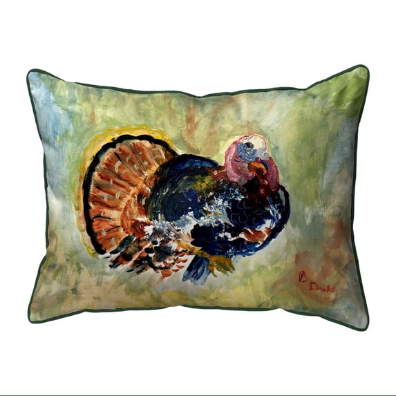 Betsy Drake HJ1165 16 x 20 in. Colorful Turkey Indoor & Outdoor Pillow, Large
