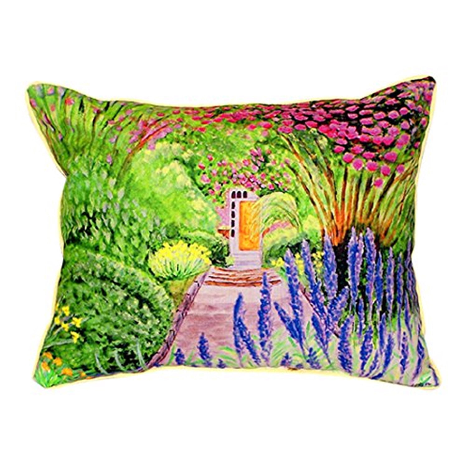 Betsy Drake HJ119 Garden Door Indoor & Outdoor Throw Pillow- 16 x 20 in.