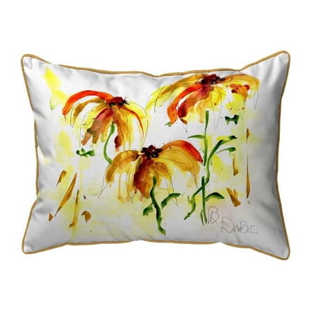 Betsy Drake HJ1377 16 x 20 in. Yellow Flowers Indoor & Outdoor Pillow - Large