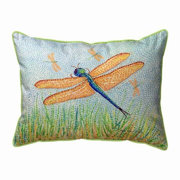 Betsy Drake HJ1485 Pointillist Dragonfly Large Indoor & Outdoor Pillow - 16 x 20 in.