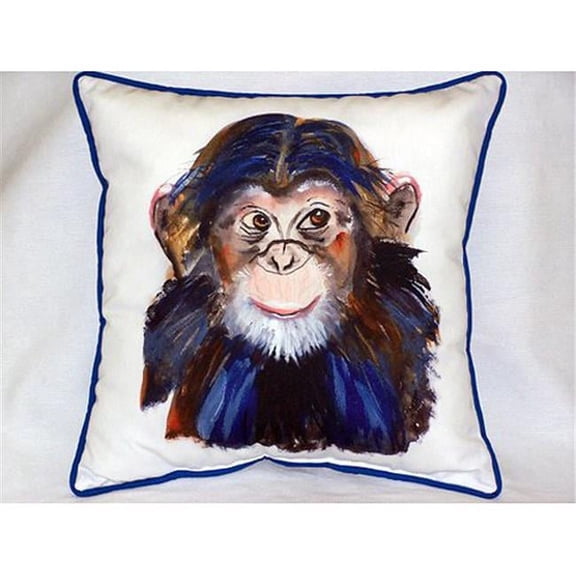 Betsy Drake HJ280 Chimpanzee Large Indoor & Outdoor Pillow 18 x 18