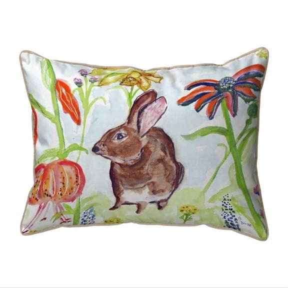 Betsy Drake HJ371A 16 x 20 in. Brown Rabbit Left Indoor & Outdoor Pillow, Large