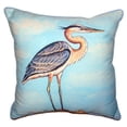 thumbnail image 1 of Betsy Drake HJ627 18 x 18 in. Blue Heron on Stump Large Indoor & Outdoor Pillow, 1 of 3