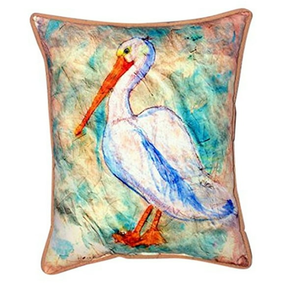 Betsy Drake HJ948 Pelican on Rice Indoor & Outdoor Throw Pillow- 16 x 20 in.