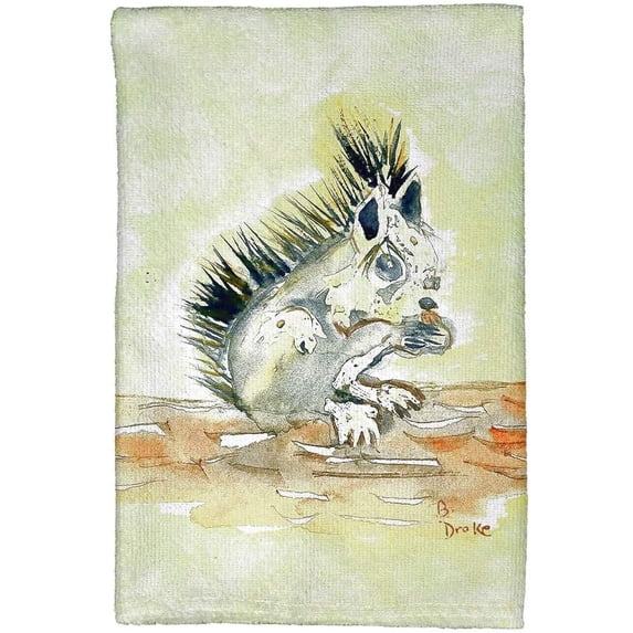 Betsy Drake KT059 Baby Squirrel Kitchen Towel