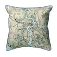 thumbnail image 1 of Betsy Drake Interiors Beaufort - Detail, SC Nautical Map Large Corded Indoor/Outdoor Pillow 18x18, 1 of 3