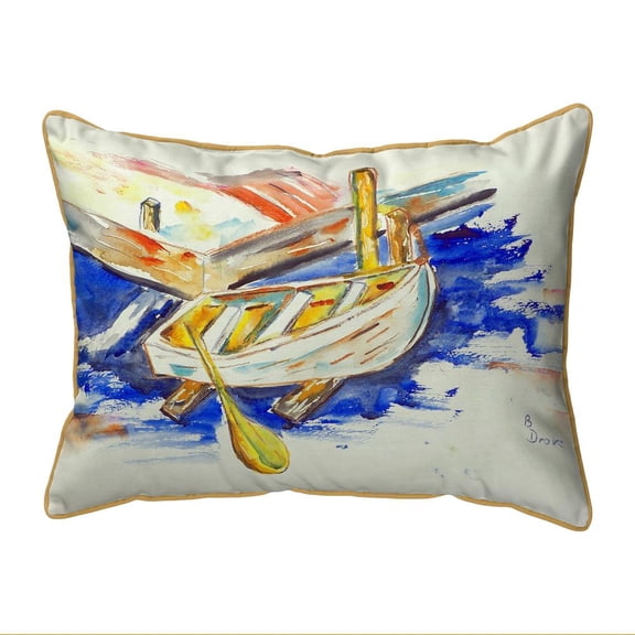 Betsy Drake Interiors Betsy's Row Boat Small Indoor/Outdoor Pillow 11x14