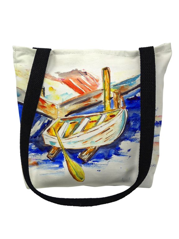 TY140S 13 x 13 in. Betsys Row Boat Small Tote Bag