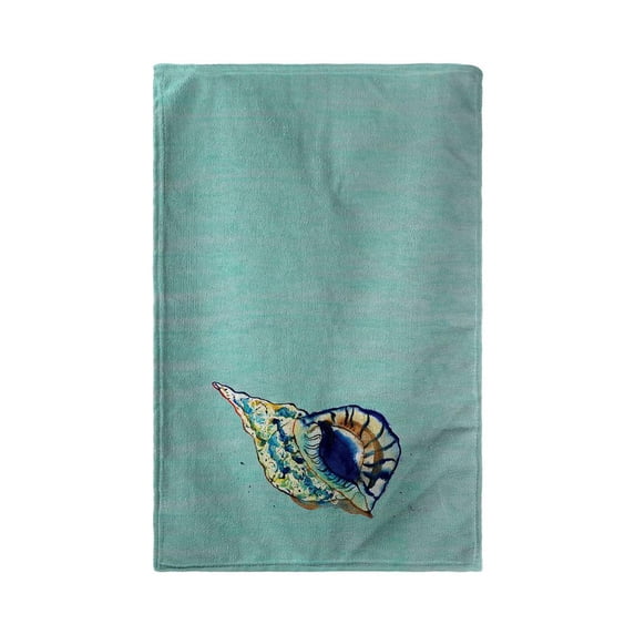 Betsy Drake Betsy's Shell - Teal Kitchen Towel