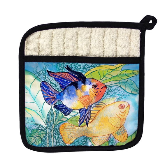 Betsy Drake PT300 Betsys Two Fish Pot Holder