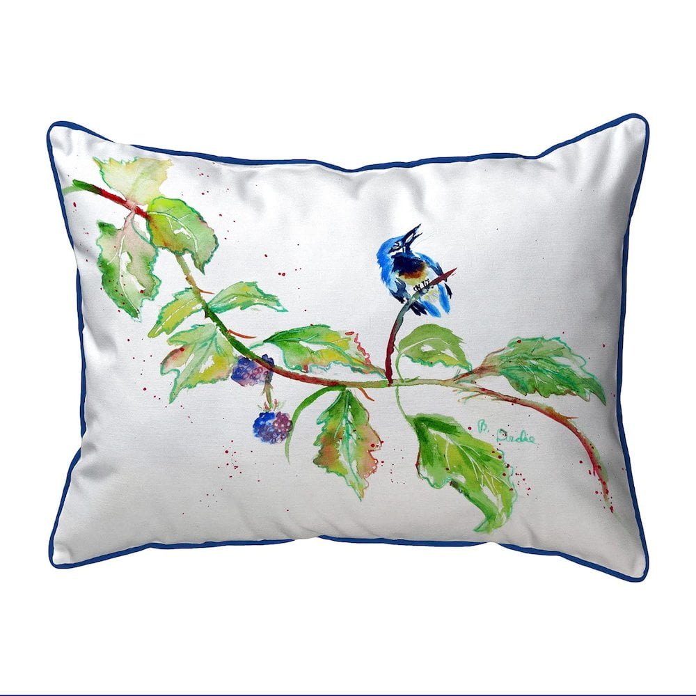Betsy Drake Bird & Blackberries Pillow