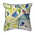 thumbnail image 1 of Betsy Drake Interiors Blue Bird House Extra Large Zippered Pillow 22x22, 1 of 1