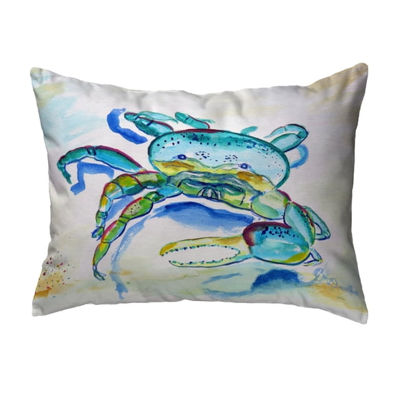 Betsy Drake NC1014 16 x 20 in. Blue Fiddler Crab Non-Corded Indoor & Outdoor Pillow