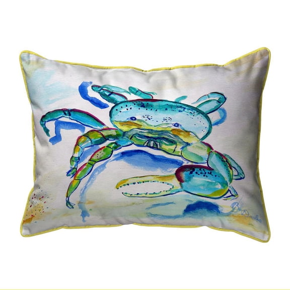 Betsy Drake Interiors Blue Fiddler Crab Small Indoor/Outdoor Pillow 11x14