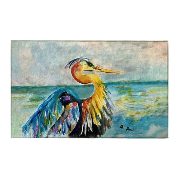 Betsy Drake Interiors DR1571 Blue Heron Colors Indoor Dornier Area Rug 20x32