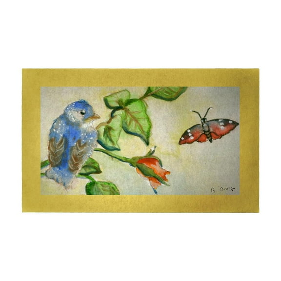 Betsy Drake Interiors Bluebird Door Mat 30x50