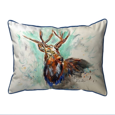 Betsy Drake Interiors Buck in Fall Small Indoor/Outdoor Pillow 11x14