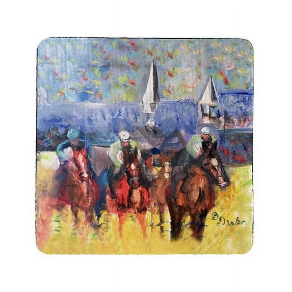 Betsy Drake Interiors CT1453 Horse Steeplechase Coaster, Set of 4