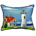 thumbnail image 1 of Chatham MA Lighthouse Small Indoor/Outdoor Pillow 12x12, 1 of 3