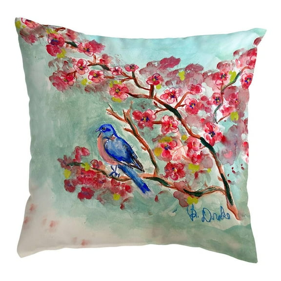 Betsy Drake Interiors Cherry Blossoms No Cord Pillow 18x18