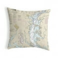 thumbnail image 1 of Betsy Drake Interiors Chesapeake Bay - Rock Hall, MD and VA Nautical Map Noncorded Indoor/Outdoor Pillow 18x18, 1 of 2